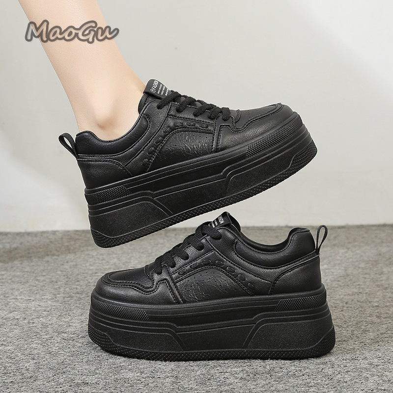 Guipure Lace Panel - Sneakers Bianche con Plateau Rialzato da