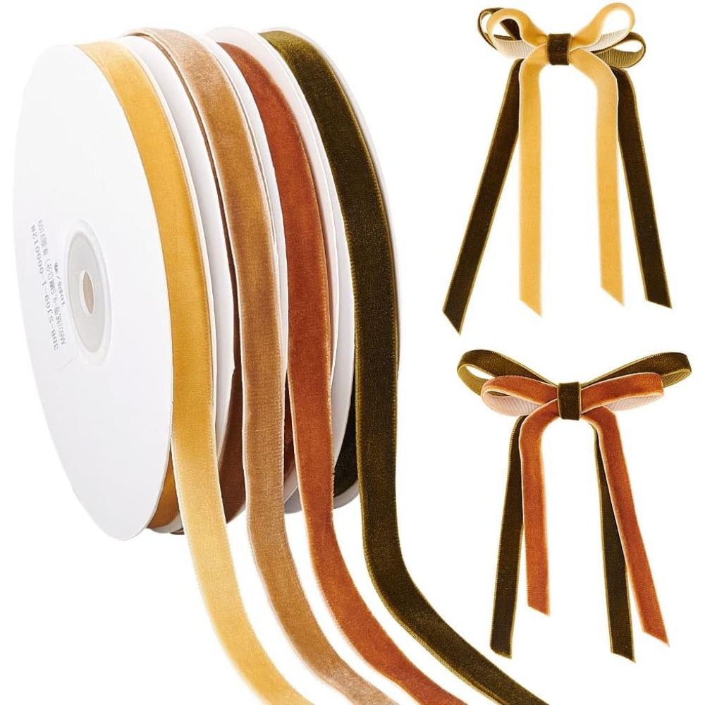 Velvet Ribbon Roll - 4 rotoli di nastro in velluto