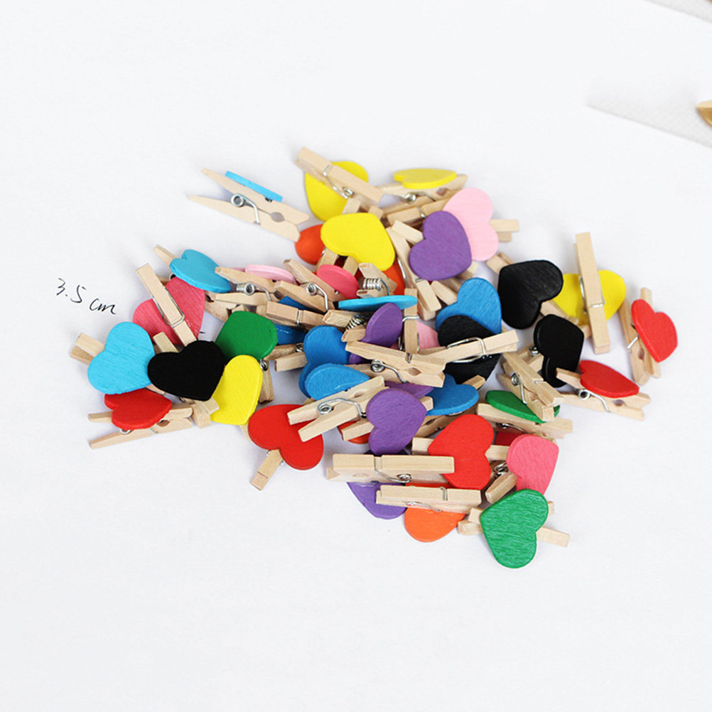 Christmas Craft Embellishment - 50 Pezzi Mini Mollette in Legno