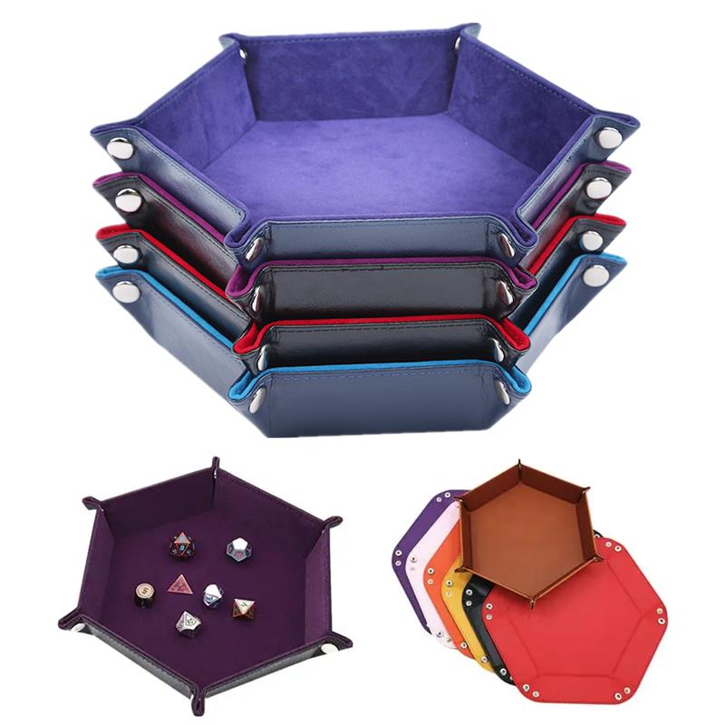 Velvet Ribbon Roll - Vassoio Porta Dadi Esagonale Pieghevole in