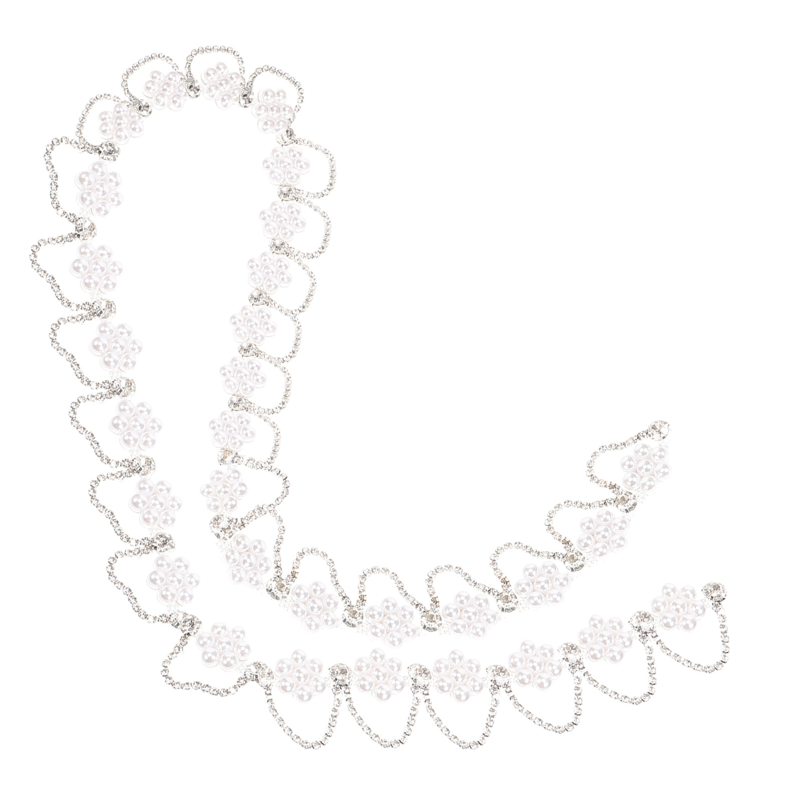 Pearl Trim Chain - Nastro Decorativo Premium con Perle e