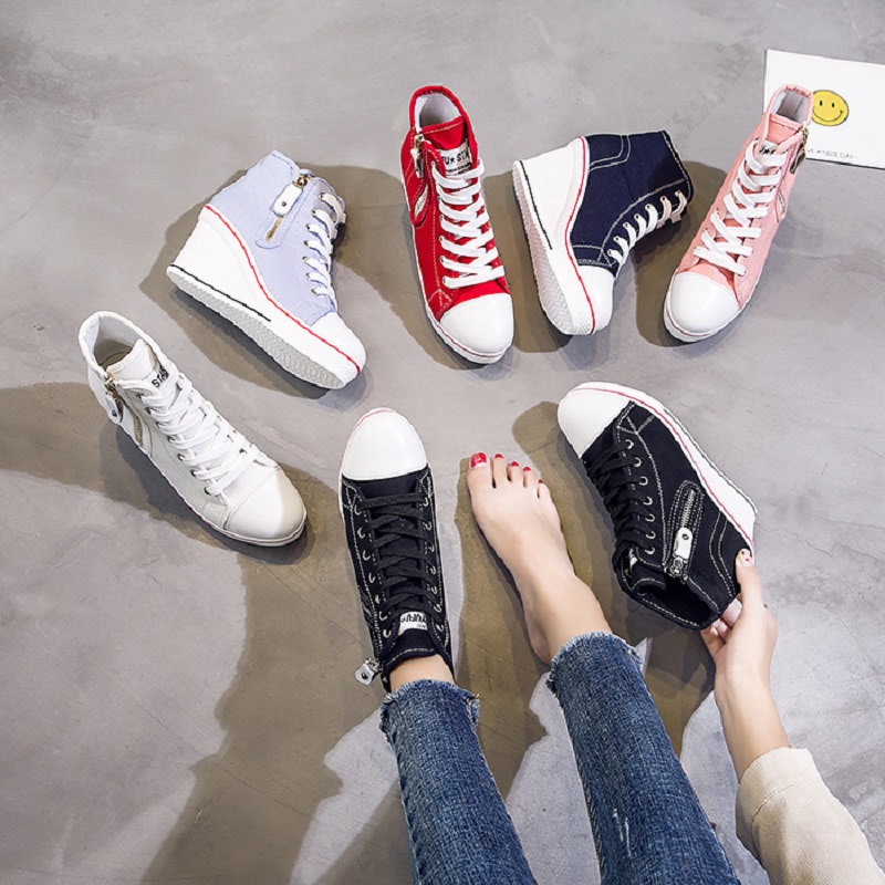 Guipure Lace Panel - Nuove Scarpe da Donna con Zeppa