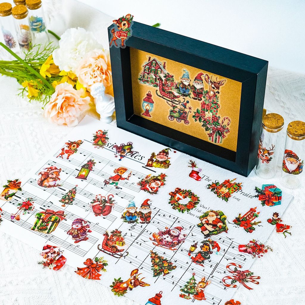 50 Adesivi in PET a Tema Babbo - Christmas Craft Embellishment recensione e prezzo